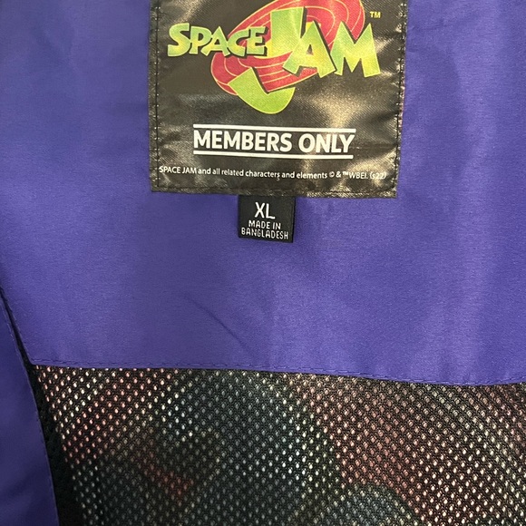 Space Jam Purple Members Only Windbreaker Unisex Sz XL NWT (90’s Retro) - Picture 6 of 8